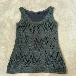SITA MURT  crochet double lined tank top
